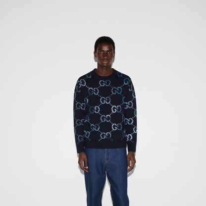 Gucci Wool Sweater With GG Intarsia