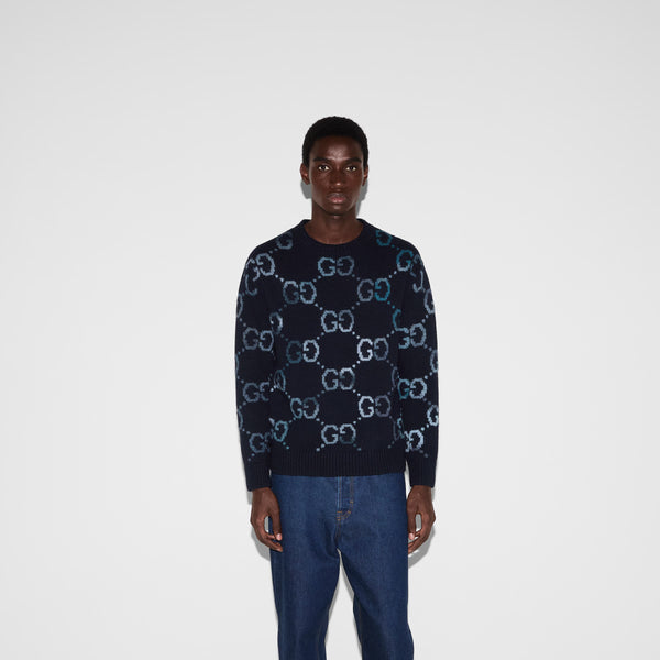 Wool Sweater With GG Intarsia