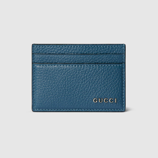 Card case with Gucci script