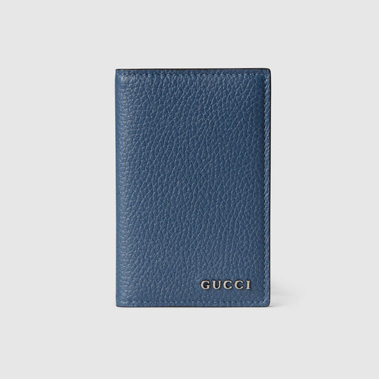 Long card case with Gucci script