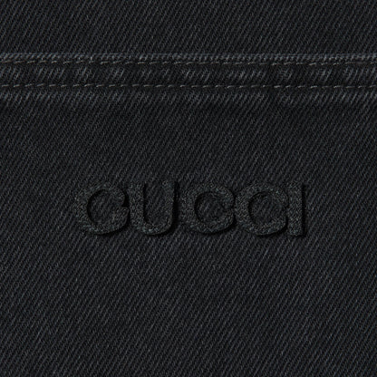 Gucci Denim Shirt With Gucci Embroidery