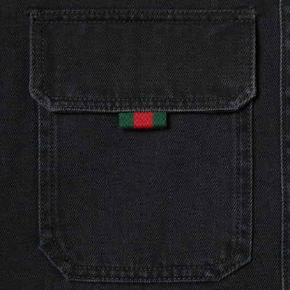 Gucci Denim Shirt With Gucci Embroidery
