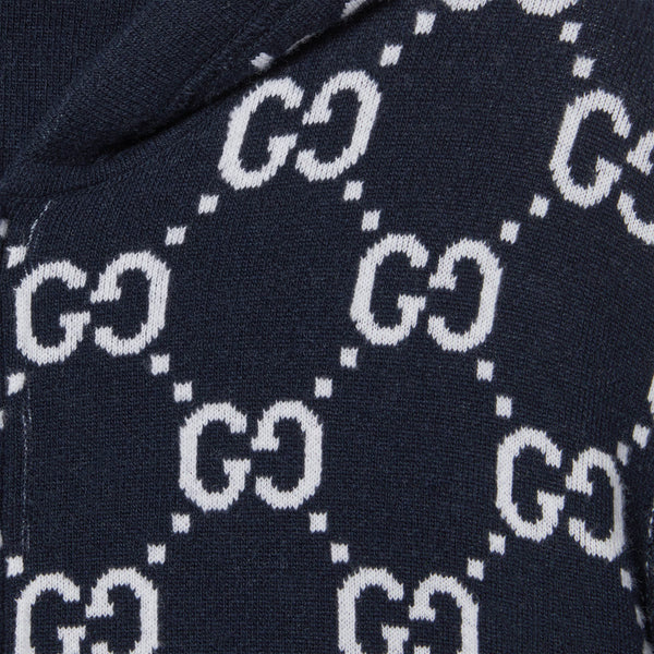 Reversible GG Wool Hooded Zip Jacket