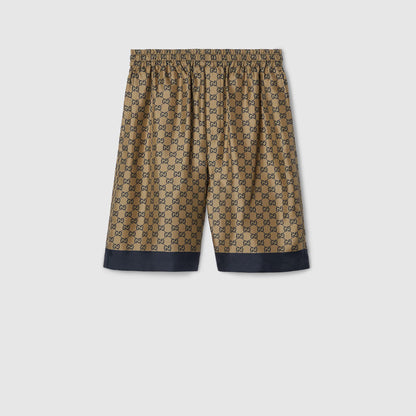 Gucci Printed Silk Twill Shorts