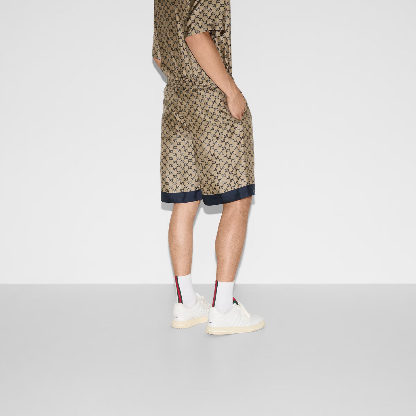 Gucci Printed Silk Twill Shorts