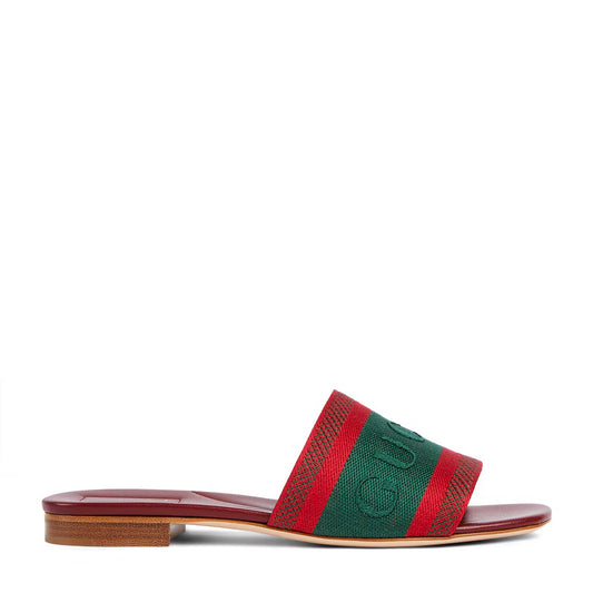 Women's Gucci Slide Sandal With Web