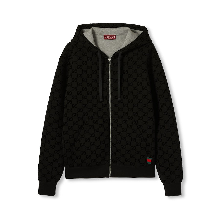Printed Jersey Zip Sweatshirt