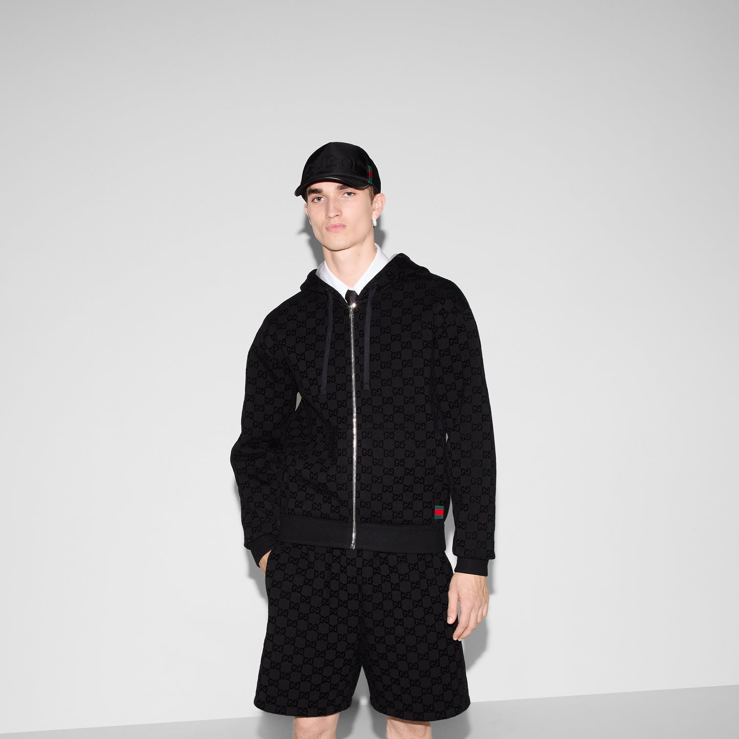 Printed Jersey Zip Sweatshirt