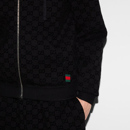 Printed Jersey Zip Sweatshirt