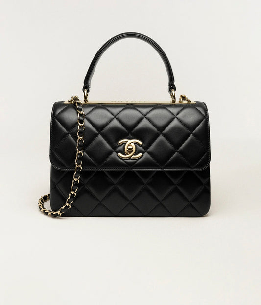 Chanel Flap Bag with Top Handle Lambskin