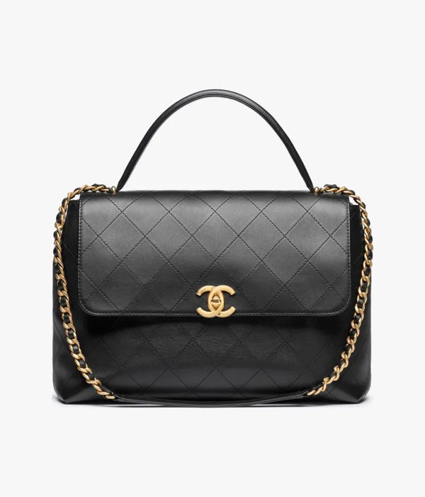 Maxi Flap Bag With Top Handle