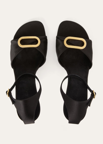 Loro Piana Olympia Heeled Sandal