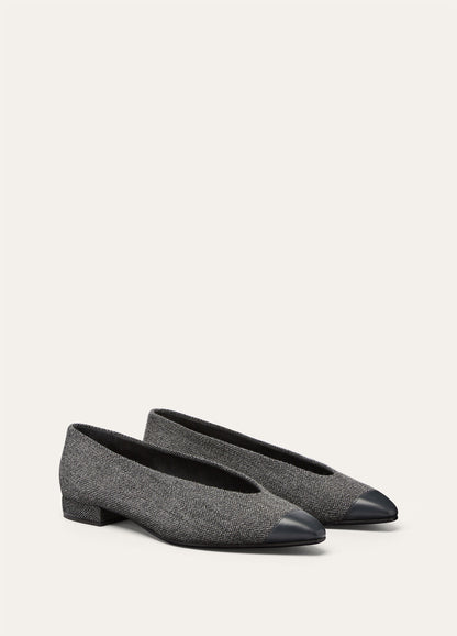 Loro Piana Rebecca Cap Toe Ballet Flat