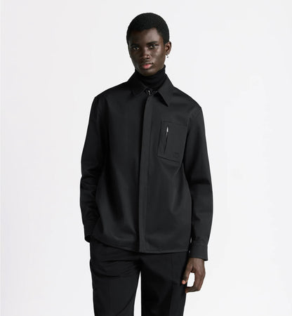 Dior Zipped Shirt with CD Icon Embroidery