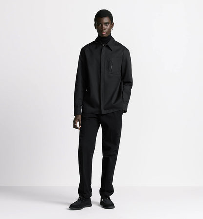 Dior Zipped Shirt with CD Icon Embroidery