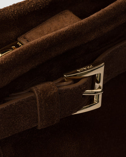 Prada Bonnie Large Suede Handbag