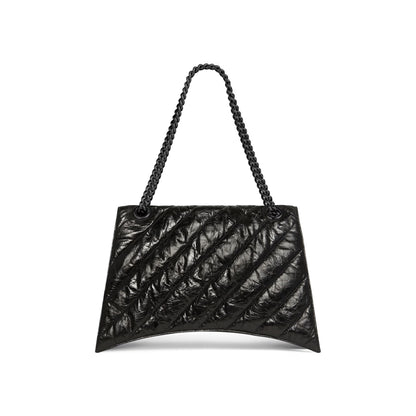 Balenciaga Crush Large Chain Bag Quilted in Black
