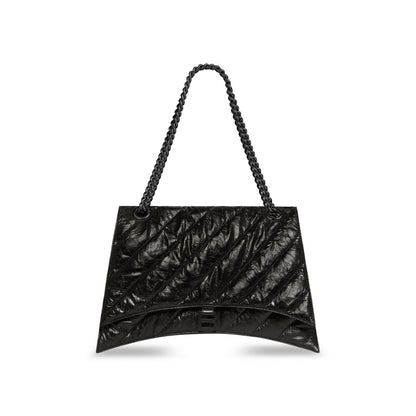 Balenciaga Crush Large Chain Bag Quilted in Black