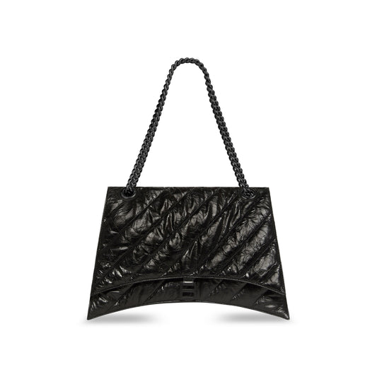 Balenciaga Crush Large Chain Bag Quilted in Black