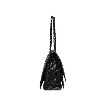 Balenciaga Crush Large Chain Bag Quilted in Black