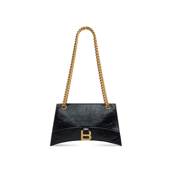Crush Small Chain Bag in Black