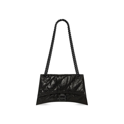 Balenciaga Crush Small Chain Bag Quilted in Black