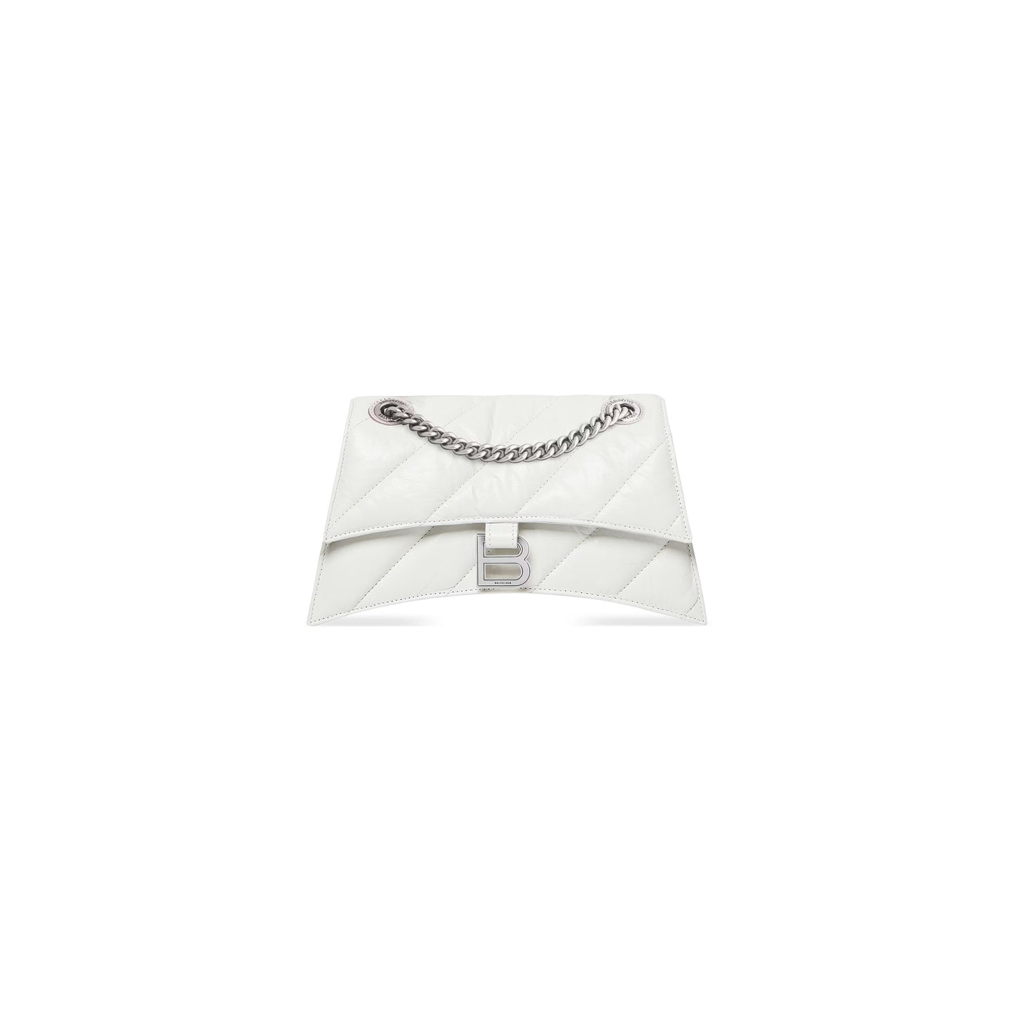 Balenciaga Crush Small Chain Bag Quilted in Optic White