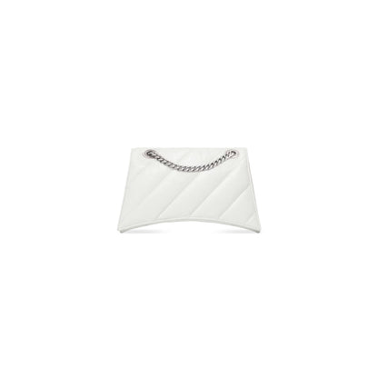 Balenciaga Crush Small Chain Bag Quilted in Optic White
