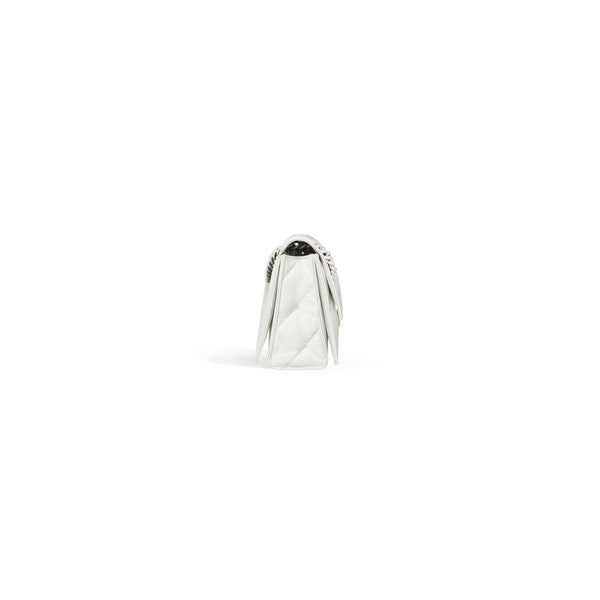 Crush Small Chain Bag Quilted in Optic White