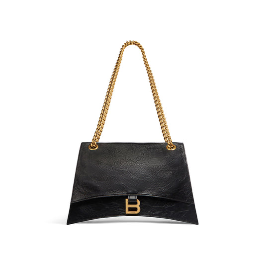 Balenciaga Crush Medium Chain Bag in Black