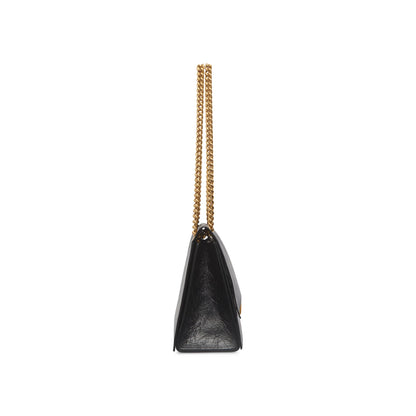 Balenciaga Crush Medium Chain Bag in Black
