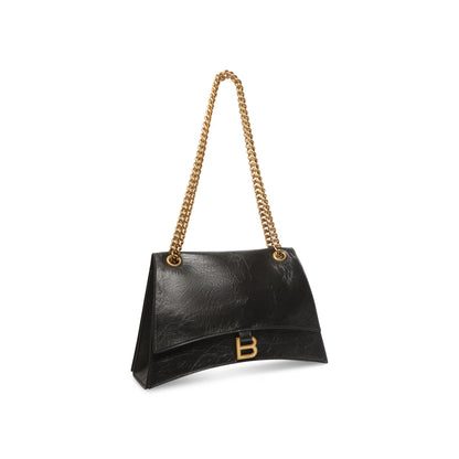 Balenciaga Crush Medium Chain Bag in Black