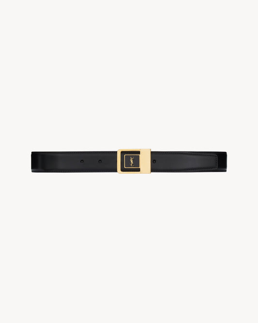 LA 66 BUCKLE BELT IN LACQUERED LEATHER