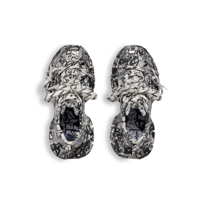 Women's Balenciaga 3XL Extreme Graffiti Sneaker in White/Black
