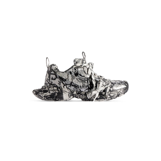 Women's Balenciaga 3XL Extreme Graffiti Sneaker in White/Black