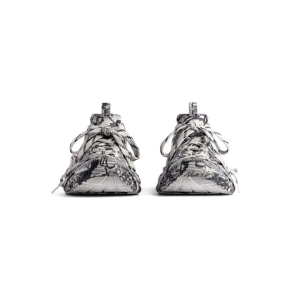 Women's Balenciaga 3XL Extreme Graffiti Sneaker in White/Black