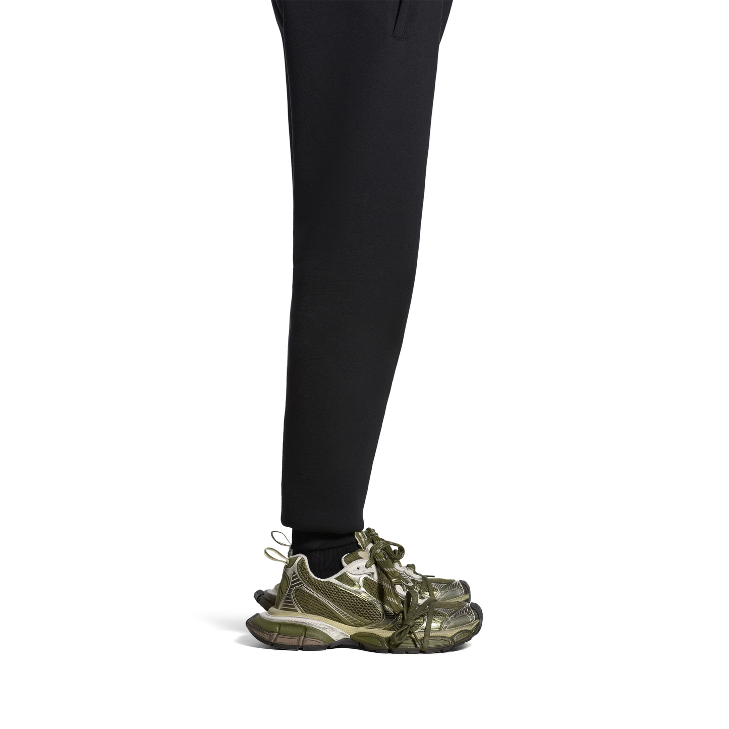 Women's Balenciaga 3XL Sneaker in Dark Green/Light Beige