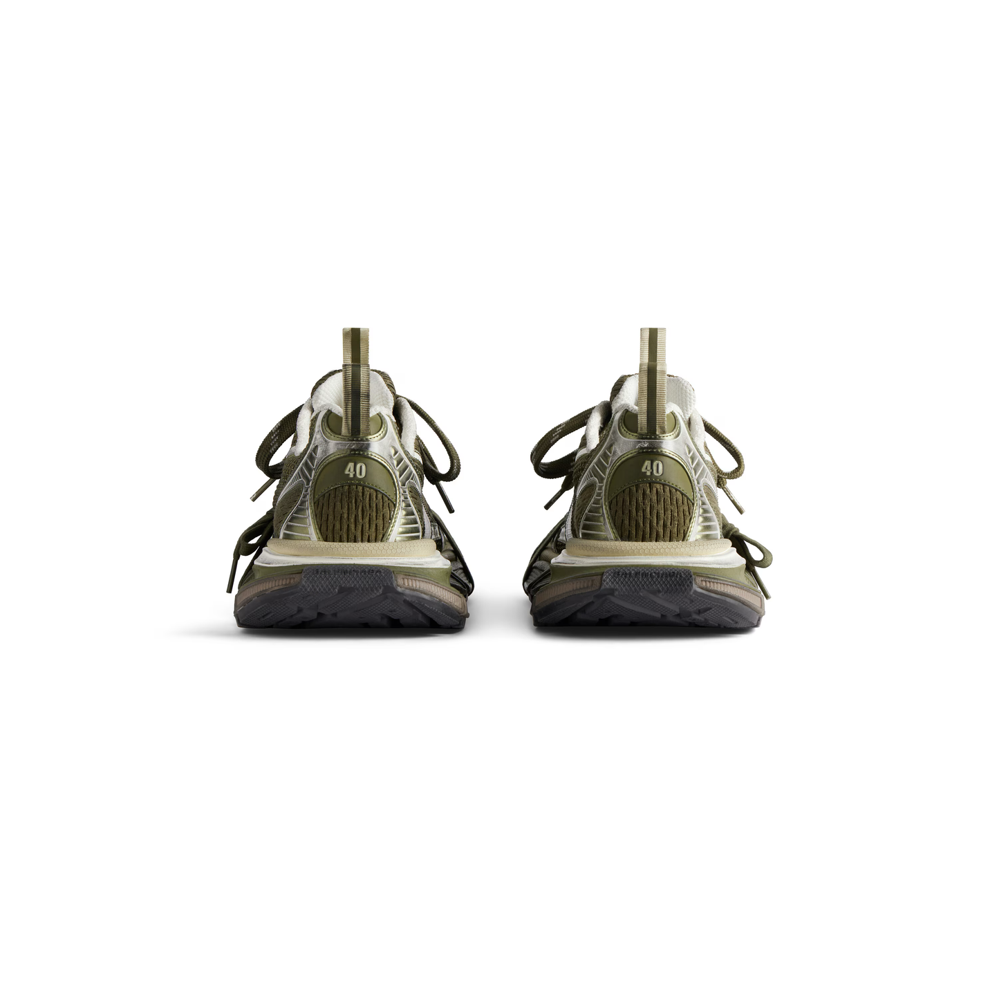 Women's Balenciaga 3XL Sneaker in Dark Green/Light Beige