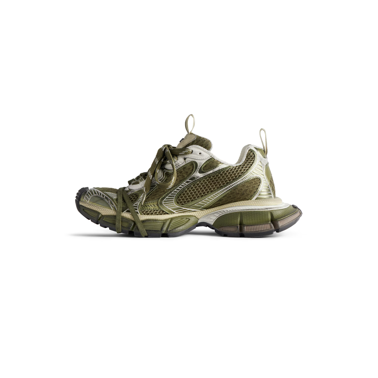 Women's Balenciaga 3XL Sneaker in Dark Green/Light Beige