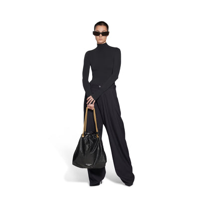 Balenciaga Crush Medium Tote Bag in Black