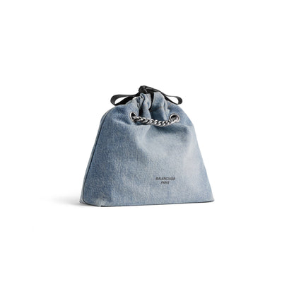 Balenciaga Crush Small Tote Bag Denim in Blue