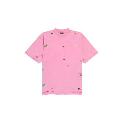 Balenciaga Fruity T-shirt Medium Fit in Faded Pink