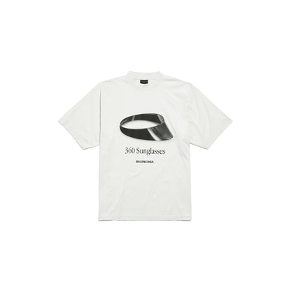 Balenciaga 360 Sunglasses T-shirt Medium Fit in Dirty White