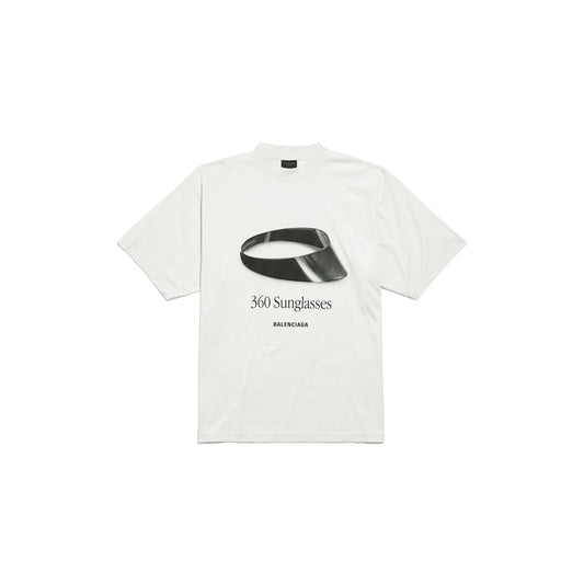 Balenciaga 360 Sunglasses T-shirt Medium Fit in Dirty White