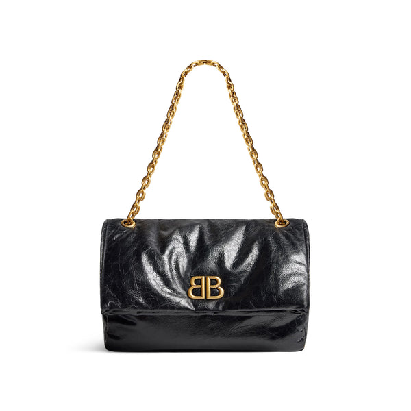 Monaco Medium Chain Bag in Black