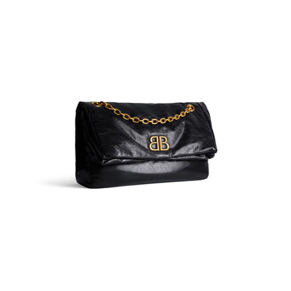 Balenciaga Monaco Medium Chain Bag in Black