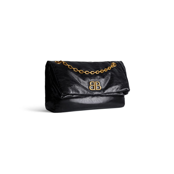 Monaco Medium Chain Bag in Black