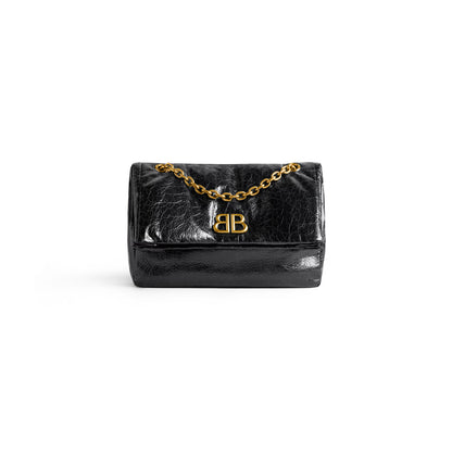 Balenciaga Monaco Small Chain Bag in Black