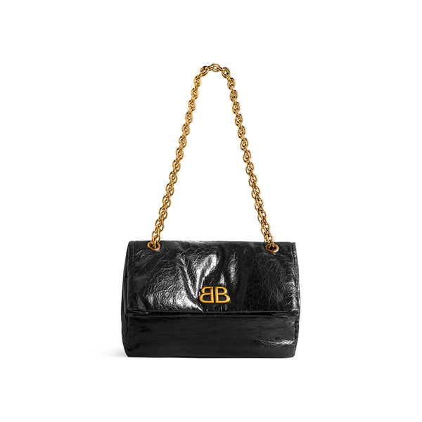 Monaco Small Chain Bag in Black