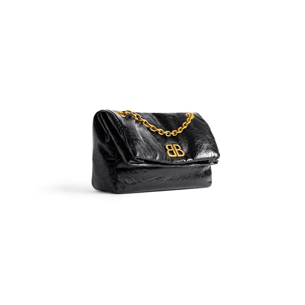 Monaco Small Chain Bag in Black